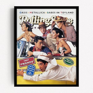 FRIENDS TV Show, Rolling Stone Cover, Poster, Print, Wall Art, 90s TV Memorabilia, Vintage Magazine, Girlfriend Gift, Digital Download, 082