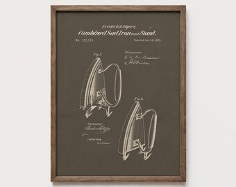 Antique Iron Patent Moody Laundry Room Digital Download PTS188
