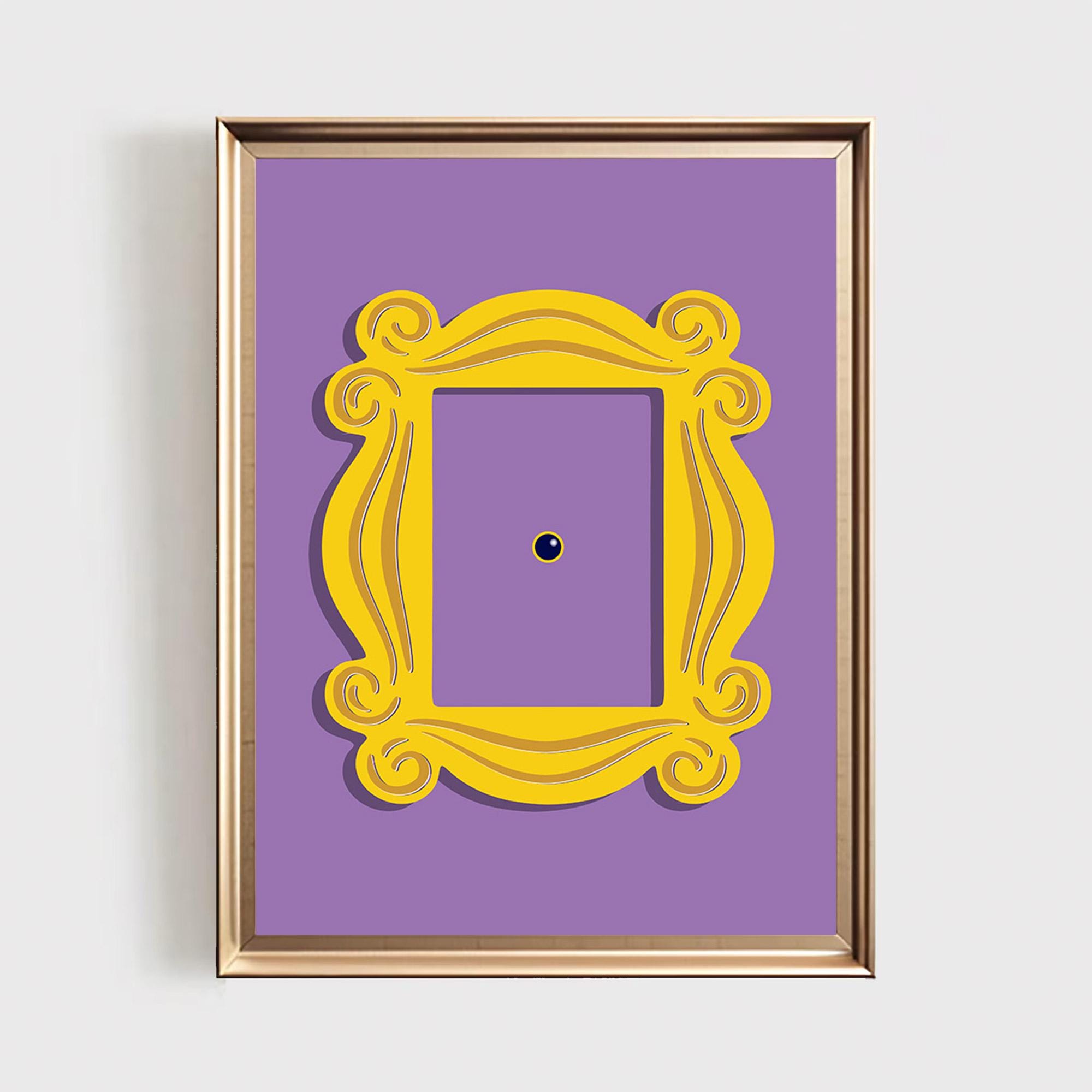 Friends Purple Door Frame Print Iconic 90s TV Show Wall Art