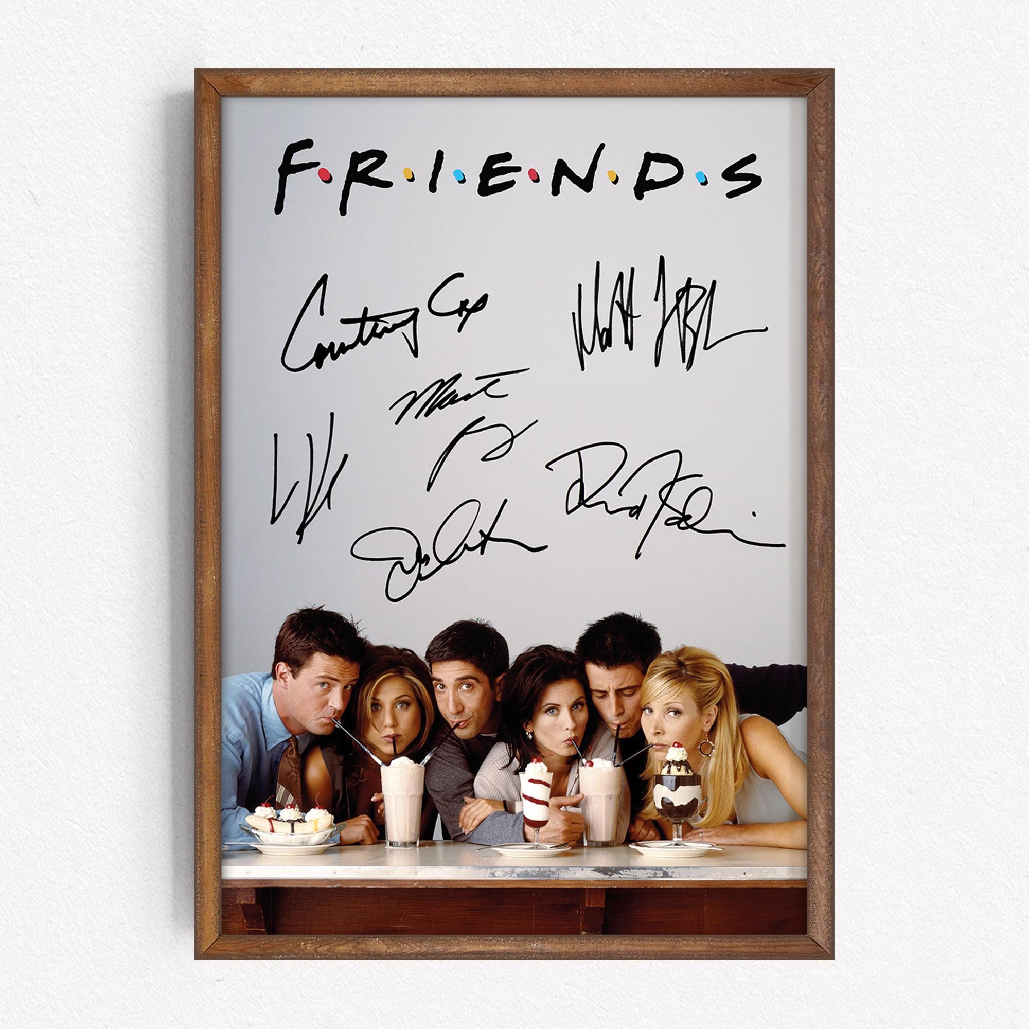 FRIENDS Cast Signed Poster Print, Photo Autograph, TV Show