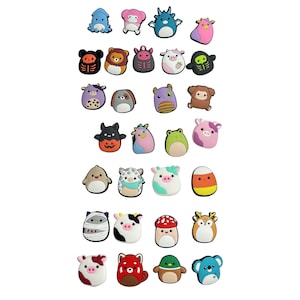 Squishmellow inspirierte Kroko / Schuhanhänger Sets