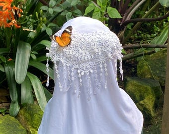 girls headpiece hair cover muslim kids hijab handmade design pattern colours details girly ramadan for girls toddler infant baby Eid Mubarak