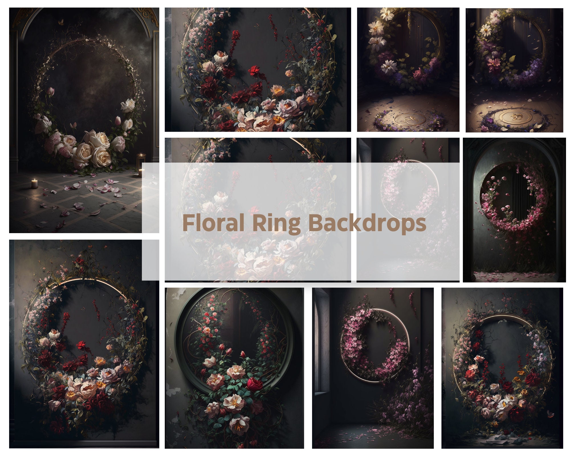 60/80cm Cake Stand Double Poles Floral Hoop Backdrop Rack Dual Ring Wedding  Arch | eBay