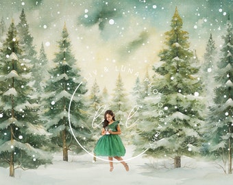 Illustrated Watercolor Digital Backdrops
