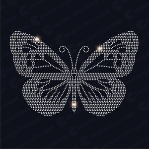 Schmetterling Strass VorlageSvg Datei für Cricut Strass svg Strass ss6 Schneidedatei Strass Eisen auf Schnittdatei Strass Top Dxf