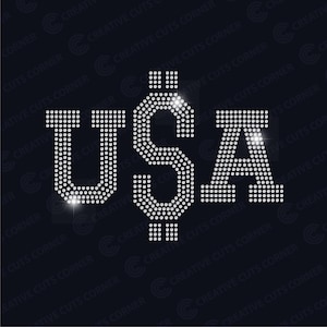 Rhinestone Template ss10 USA Design Rhinestone Svg File For Cricut Rhinestone Design Instant Download Rhinestone Applique Svg Cut File