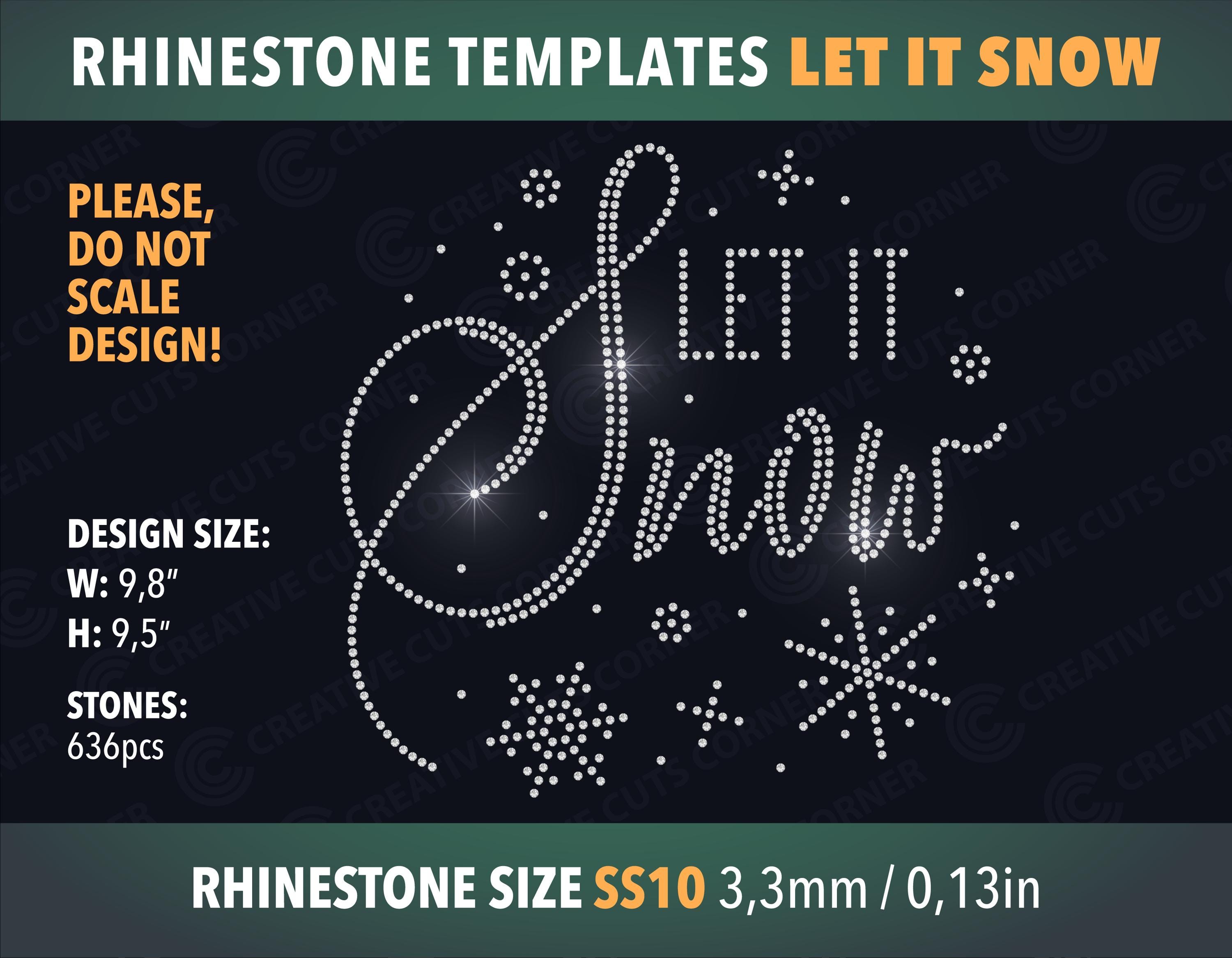 Communication Sign Rinstone Let is Snow Rhinestone Template Ss10 Svg Digital File Rhinestone Sign ...