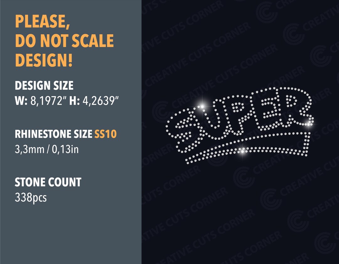 Super Rhinestone Template Ss10 Svg Digital File Rhinestone Sign ...