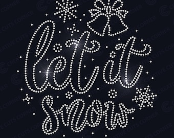 Let is Snow Rhinestone Template ss10 Svg Digital File Rhinestone Sign Rhinestone Shirt Template File For Cricut Svg Download Rhinestone Deca