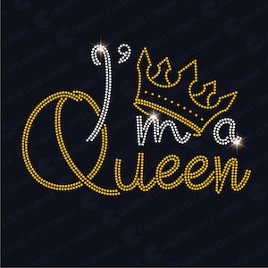 Im a queen Rhinestone Svg Rhinestone Template Svg File Hotfix Rhinestone Template Svg Design For T-shirt Svg Cut File Rhinestone Ss6 Cricut