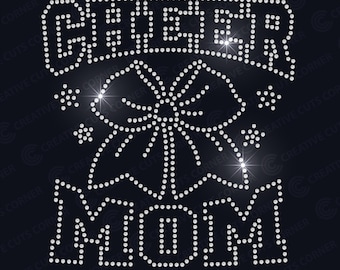 Cheer Mom Rhinestone Template Svg Ss10 SVG Cheerleader Mom template Crystal Hotfix Sparkle Pattern Cheer Rhinestone Cheer Scatter Template