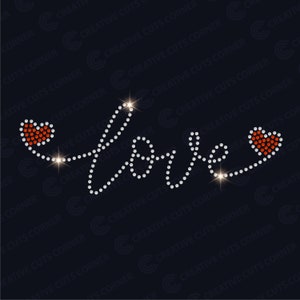 Rhinestone Template Love Svg File Rhinestone Template ss10 Cricut Design Hot Fix Rhinestone Applique Cricut Svg Rhinestone Decal Svg Design