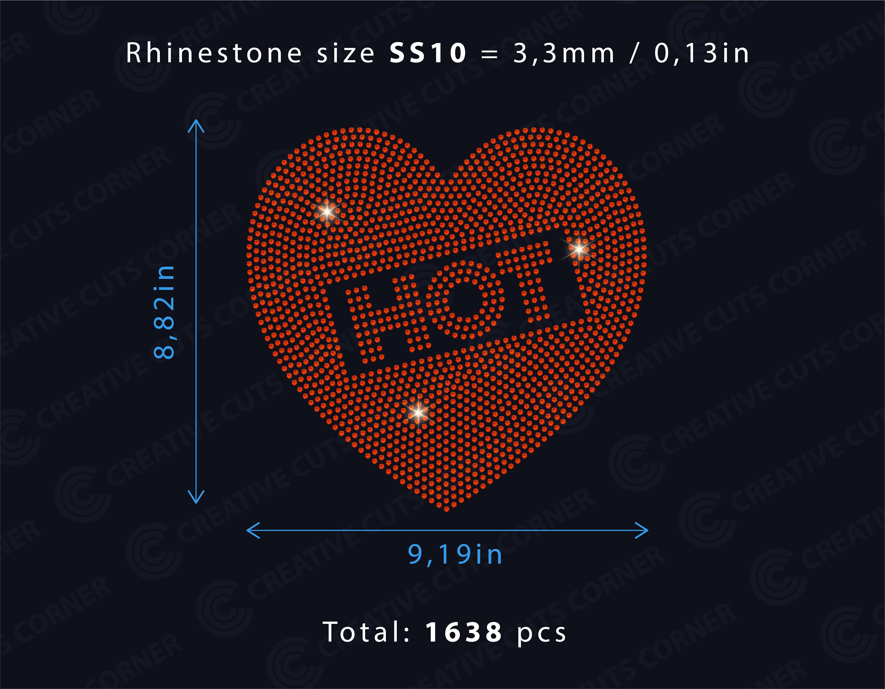 Aa Rhinestone Svg Rhinestone Template Svg File for Cricut Cut File Rhinestone Applique ...