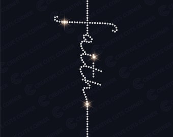 Faith Rhinestone Template Svg File For Cricut Design Rhinestone Template ss10 Cricut Svg Rhinestone Christian Rhinestone Transfer Svg