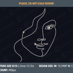 Rhinestone Template Woman Svg File Rhinestone Template ss10 Cricut Design Hot Fix Rhinestone Cricut Svg Rhinestone Decal Svg Design Template