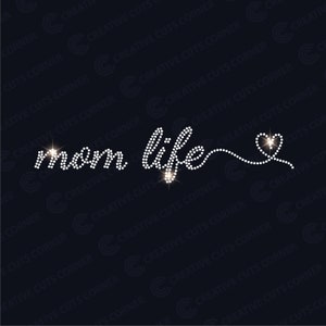 Mom life Rhinestone Svg Rhinestone Template Svg File Hotfix Rhinestone Template Svg Design For T-shirt Svg Cut File Rhinestone Ss6 Cricut Sv