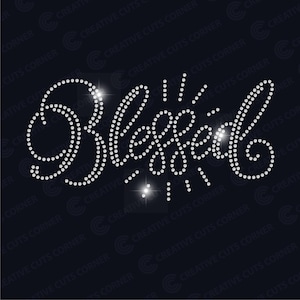 Strass gesegnete Vorlage Zeichen SVG-Datei für Cricut Strass Vorlage ss10 svg Strass-Datei Cricut Strass-Shirt-Vorlage Christian