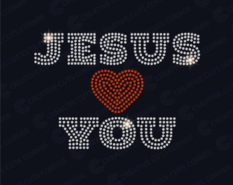 Jesus loves you Rhinestone Template Svg File For Cricut Design Rhinestone Template ss10 Cricut Svg Rhinestone Shirt Rhinestone Transfer Svg