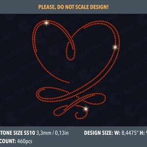 Rhinestone Template Heart love Svg File For Cricut Rhinestone Template ss10 Svg Rhinestone File For Cricut Rhinestone Rhinestone Heart Svg