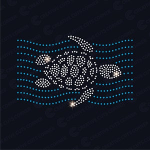 Turtle Rhinestone Template ss10 Svg Digital File Rhinestone sea Rhinestone Shirt Template File For Cricut Svg Download Rhinestone Decal