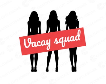 Vacay Squad Svg Flicka Resa Svg Sommar T-shirt Flickor Resa Svg Semester Semester Mode Svg Flicka Resa Skjorta Sommar Semester Skjorta Svg Rolig Svg Png