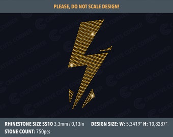 Rhinestone Bolt Svg Design Hotfix Rhinestone Template Cricut Design Rhinestone Shirt per donne File di taglio per Cricut Rhinestone Template svg