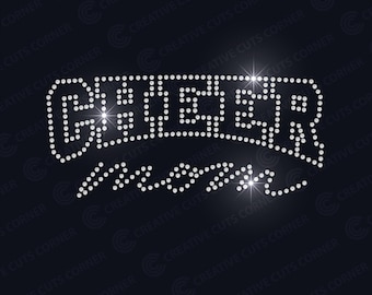 Cheer Mom Rhinestone Template Svg Ss10 SVG Cheerleader Mom 'template Crystal Hotfix Sparkle Pattern Cheer Rhinestone Cheer Scatter Template