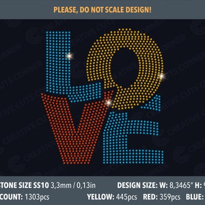Rhinestone Transfer Svg File Love Rhinestone Template Svg Cut File For Cricut Rhinestone Template ss10 For Cricut Rhinestone Applique Svg