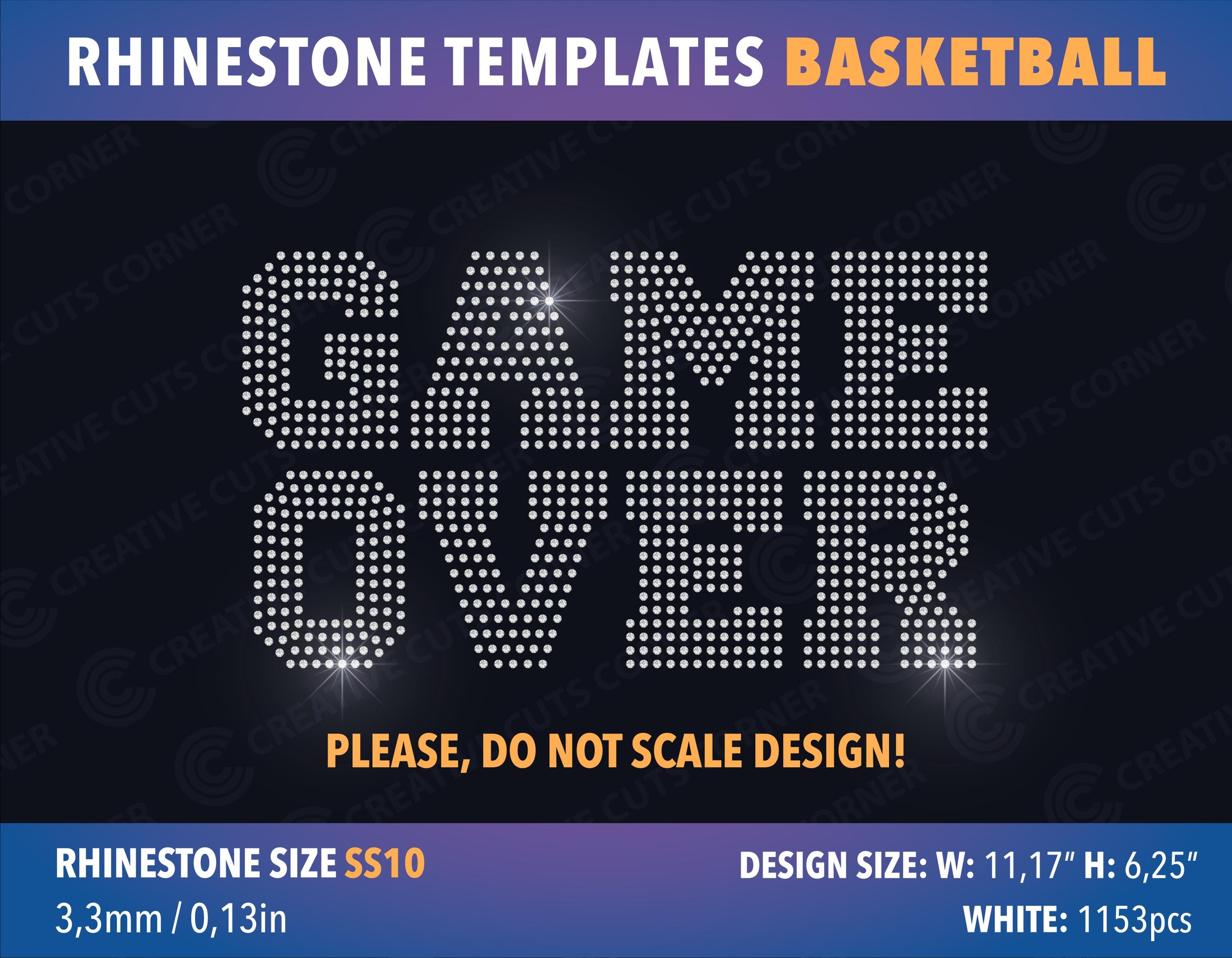 Communication Sign Rinstone Game Over Rhinestone Template Ss10 Svg Digital File Rhinestone Sign ...