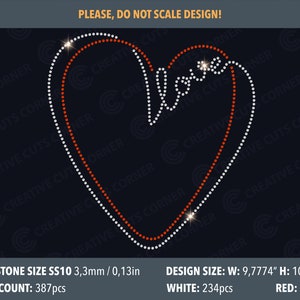 Rhinestone Template Heart love Svg File For Cricut Rhinestone Template ss10 Svg Rhinestone File For Cricut Rhinestone Shirt Template Svg