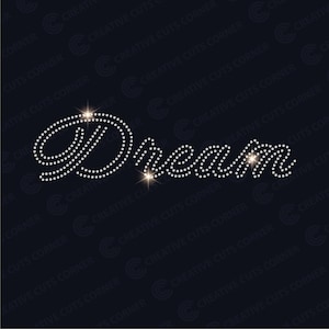 Dream Word Rhinestone Template ss6 Rhinestone Svg File For Cricut Rhinestone Template Svg Download Rhinestone Design for T-shirt Svg File