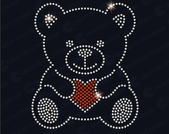 Teddy Bear Rhinestone Template ss10 Svg File For Cricut Bear Rhinestone Design shirt Svg Rhinestone Template Svg Applique