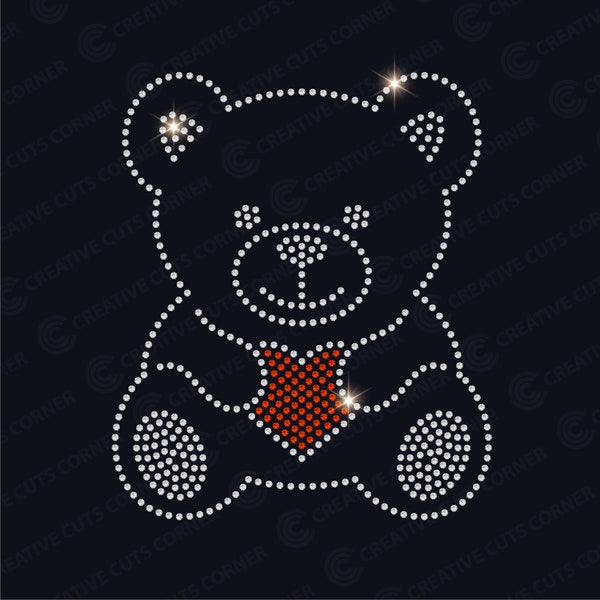 Rhinestone Template ss10 Svg File For Cricut With Bear Rhinestone Decal Design T-shirt Svg Hotfix Rhinestone Template Cricut Svg Rhinestone