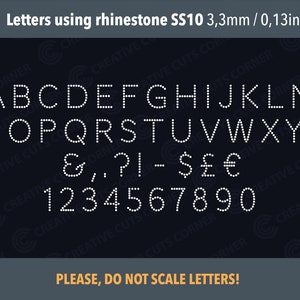 Rhinestone font ss10 Svg Digital File Rhinestone Sign Rhinestone Shirt Template File For Cricut Svg Download Rhinestone Letters Font