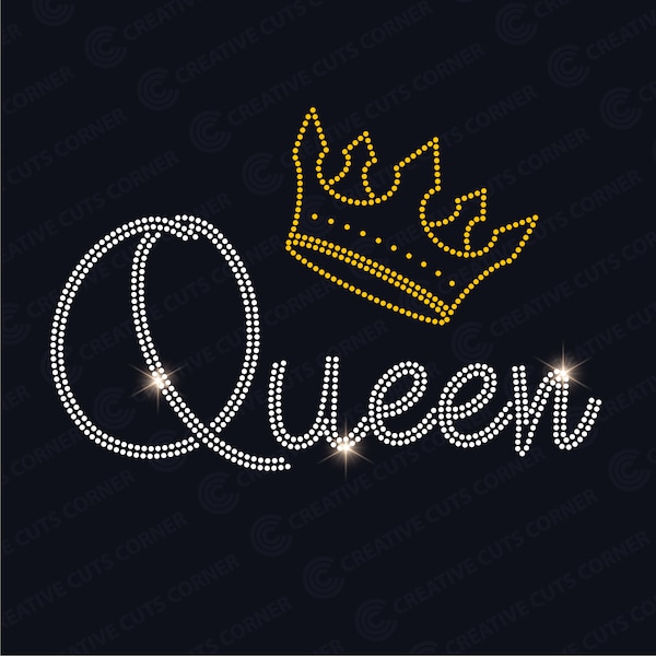 Rhinestone Queen Template Sign Svg File For Cricut Rhinestone Template ss6 Svg Rhinestone File For Cricut Rhinestone Shirt Template Silhouet