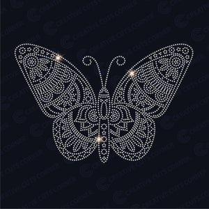 Rhinestone Template Svg File Cricut With Butterfly Rhinestone Decal Design for T-shirt Svg Hotfix Rhinestone Template Cricut Svg Rhinestone