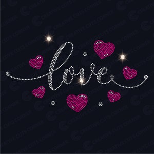 Rhinestone Template Love Svg File Rhinestone Template ss6 Cricut Design Hot Fix Rhinestone Applique Cricut Svg Rhinestone Decal Svg Design