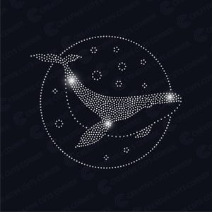 Whale rhinestone template for cricut instant download svg rhinestone file for cricut rhinestone ss6 shirt template tshirt design Whale