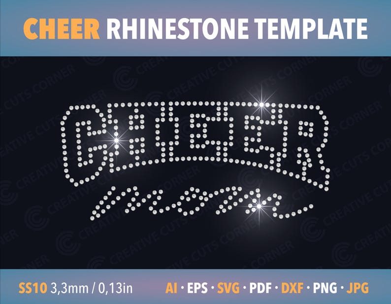 Cheer Mom Rhinestone Template Svg Ss10 SVG Cheerleader Mom 'template ...
