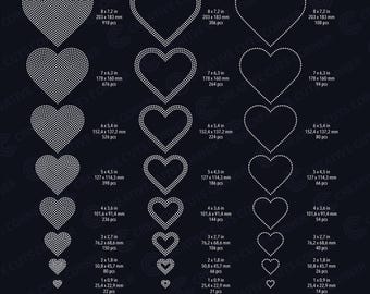 Bundle Hearts Rhinestone Template Svg Files For Cricut Hot fix Rhinestone Shirt Template Svg Download Svg Rhinestone Cut File