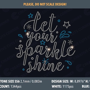 Rhinestone Template ss6 Sparkle Shine Design Rhinestone Sign Svg File For Cricut Rhinestone Design Instant Download Rhinestone Svg Cut File