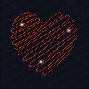 Rhinestone Template Svg File Hotfix Rhinestone Template Tshirt Design Rhinestone heart ss10 Svg Cut File Rhinestone Template For Cricut