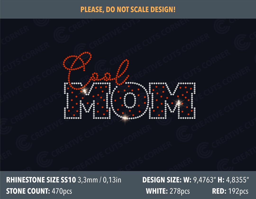 Rhinestone Template Svg File for Cricut Cut File Rhinestone Applique ...