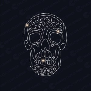 Rhinestone Skull Svg Rhinestone Template Svg File Hotfix Rhinestone Template Svg Design For T-shirt Svg Cut File Rhinestone Ss6 Cricut Svg