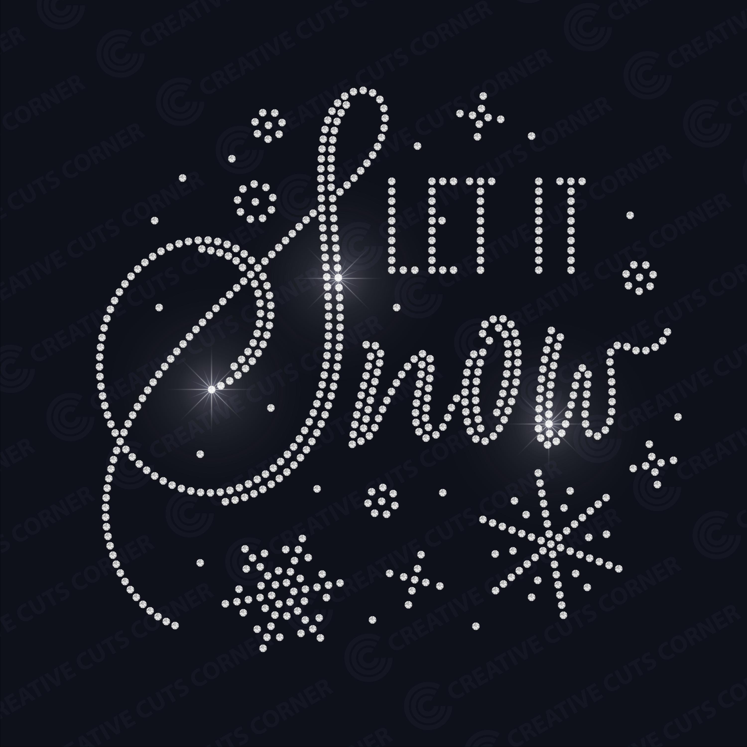 Communication Sign Rinstone Let is Snow Rhinestone Template Ss10 Svg Digital File Rhinestone Sign ...