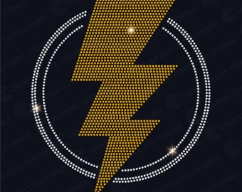 Modello di strass Hotfix ss10 Svg File digitale Strass Bolt Strass Modello di maglietta File per Cricut Svg Download Design Strass