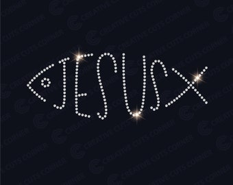 Jesus Rhinestone Template ss10 Svg Digital File Rhinestone Sign Rhinestone Shirt Template File For Cricut Svg Download Rhinestone Design