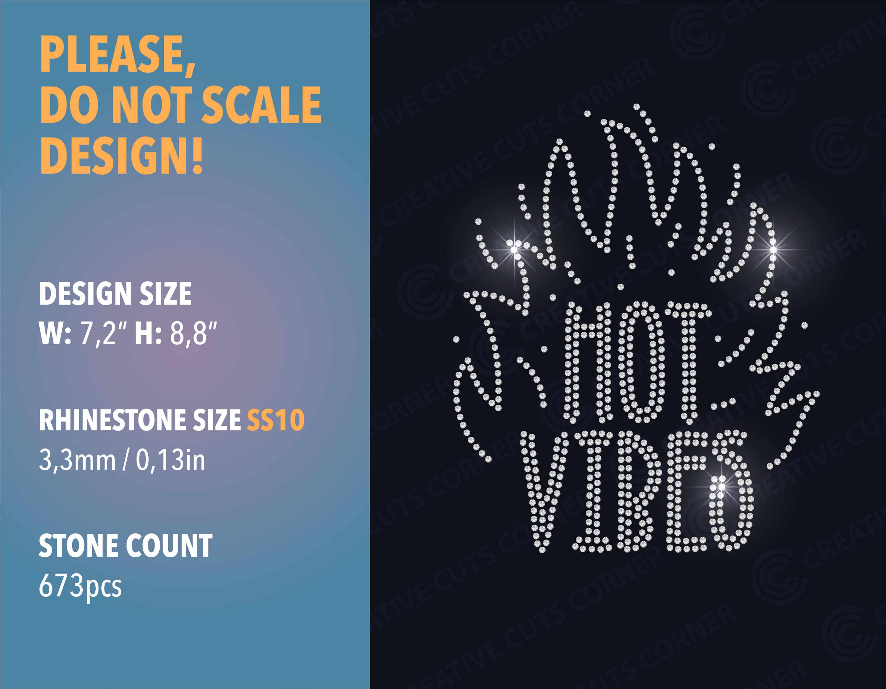 Communication Sign Rinstone Hot Vibes Rhinestone Template Ss10 Svg Digital File Rhinestone Sign ...