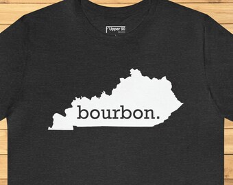 Kentucky Bourbon T-Shirt: State Outline Graphic Tee