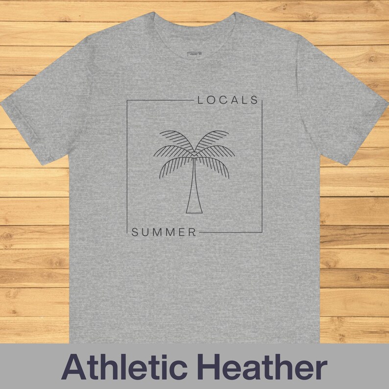 Locals Summer Palm Tree Tee: Beach Town Unisex T-Shirt image 7